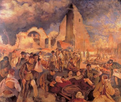 Un puesto de socorro avanzado en Francia, 1918 de Henry Tonks